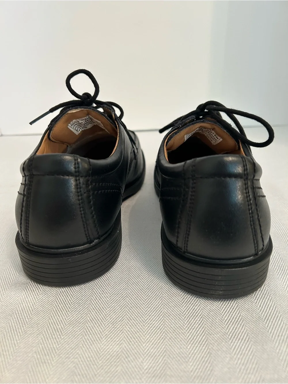 Big Boys Florsheim Billings Jr. II Black Leather Moc Toe Lace-Up Oxfords 6 Wide